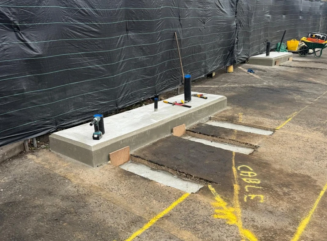 Enfield trench excavation cable route